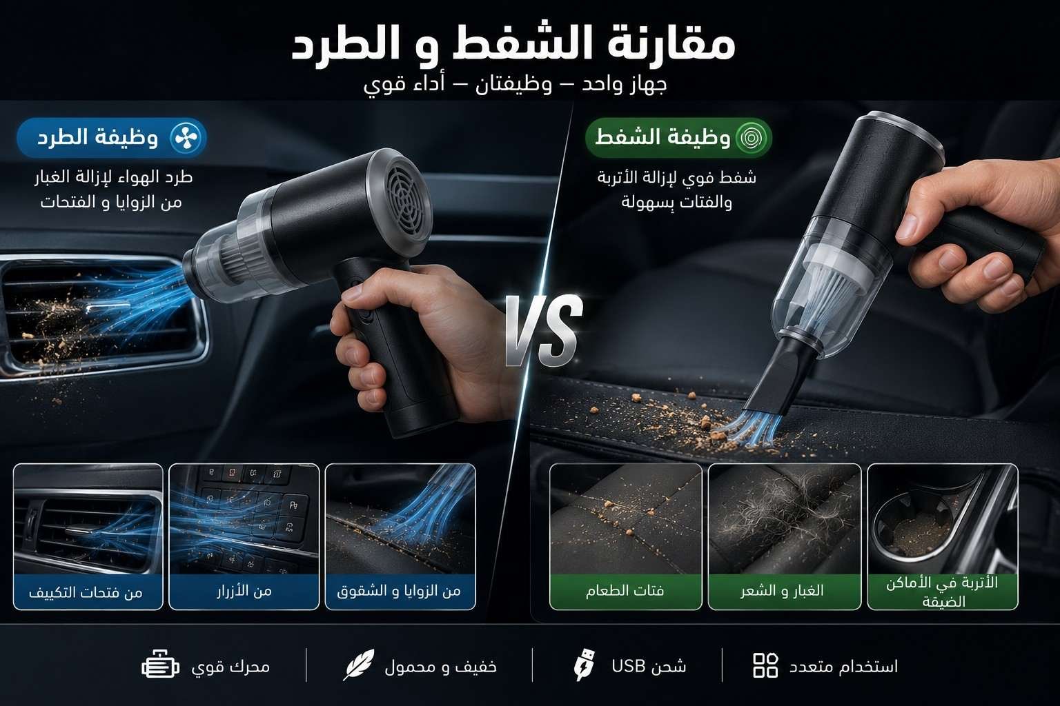 مقارنة شفط طرد